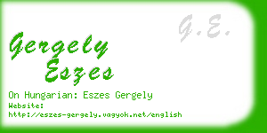 gergely eszes business card